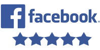 graphic of five stars on facebook